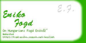 eniko fogd business card